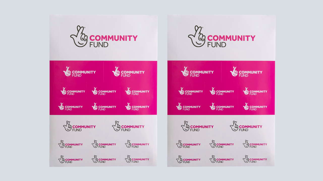 The National Lottery Community Fund A4 sticker sheets