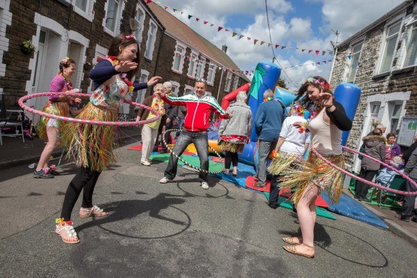 Big Lunch: street party in Ethel Street, Neath, Wales