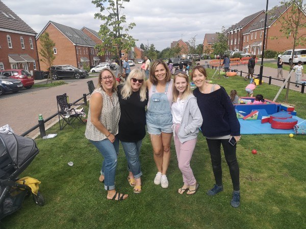 Big Lunch organisers Sally, Claire, Amy, Kelly, and Katy