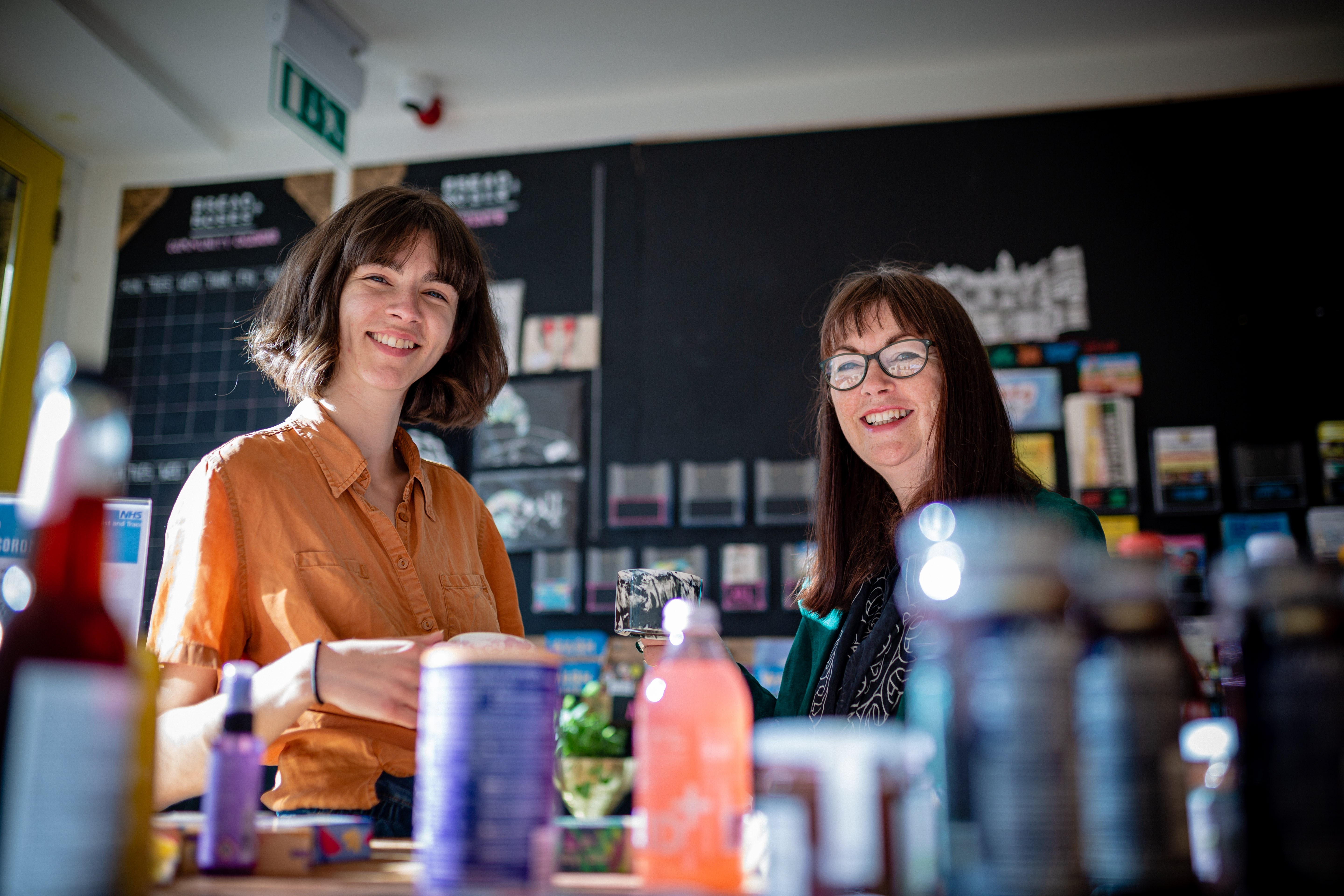 Staff at Bread + Roses, a community cafe in Bradford