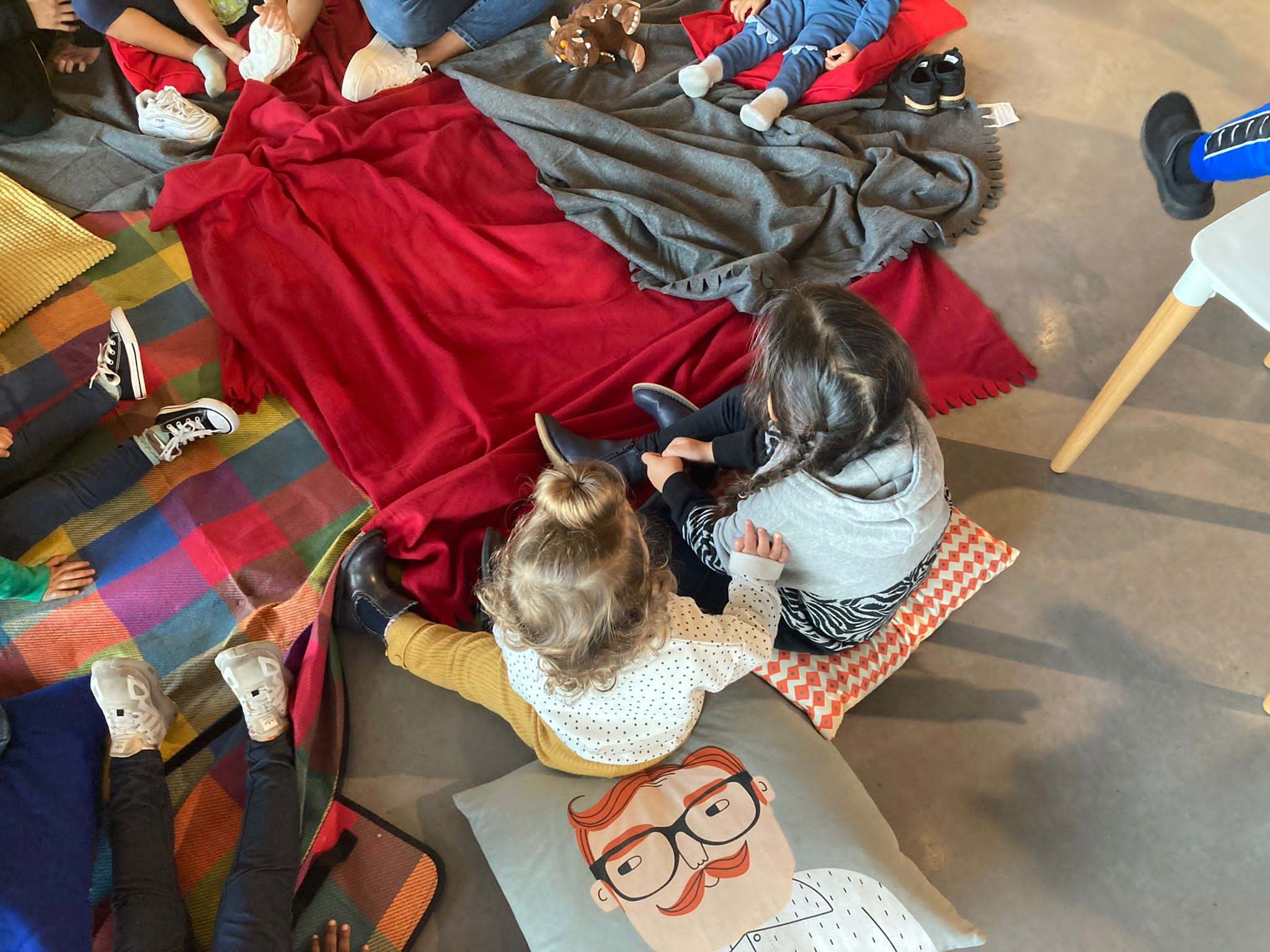 Attendees at a Story Box session