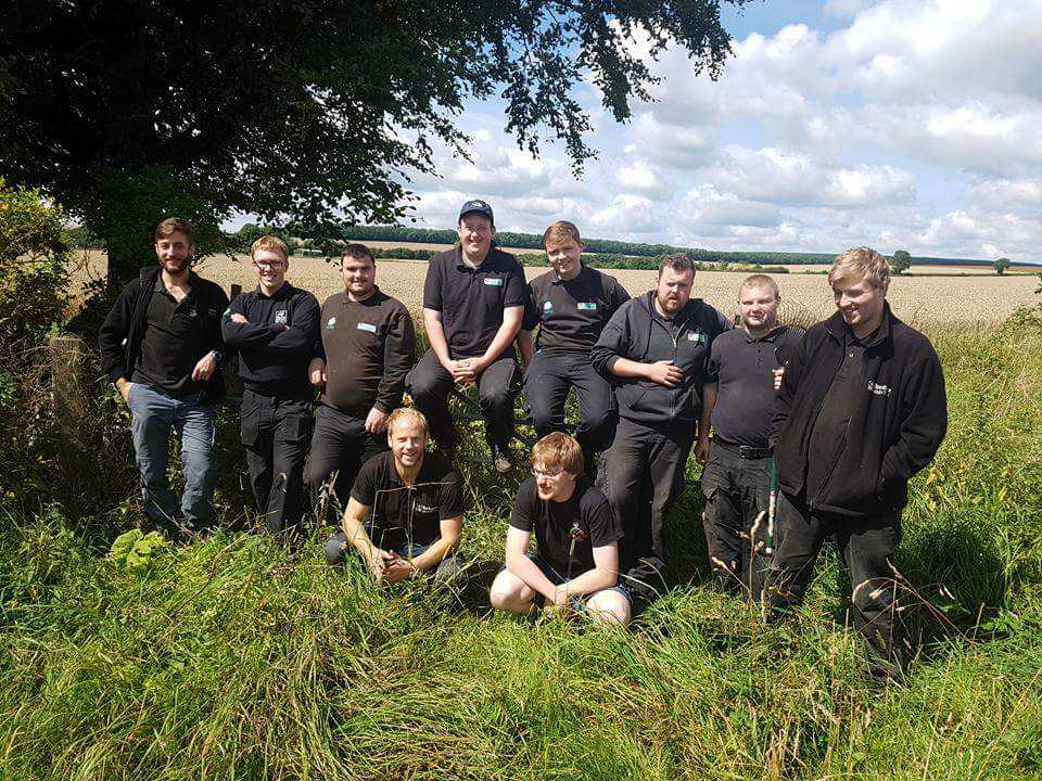 A group of One Planet Pioneers young apprentices