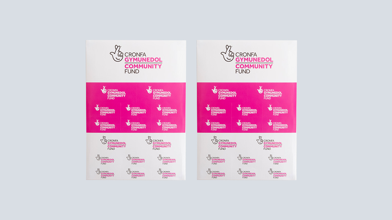 The National Lottery Community Fund A4 sticker sheets