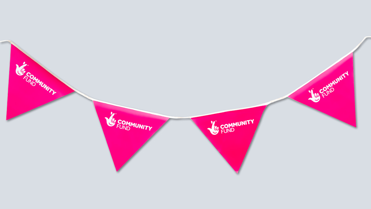 The National Lottery Community Fund Large triangular bunting