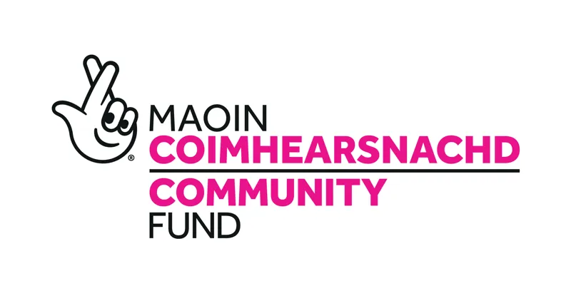 The National Lottery Community Fund colour logo in Gaelic