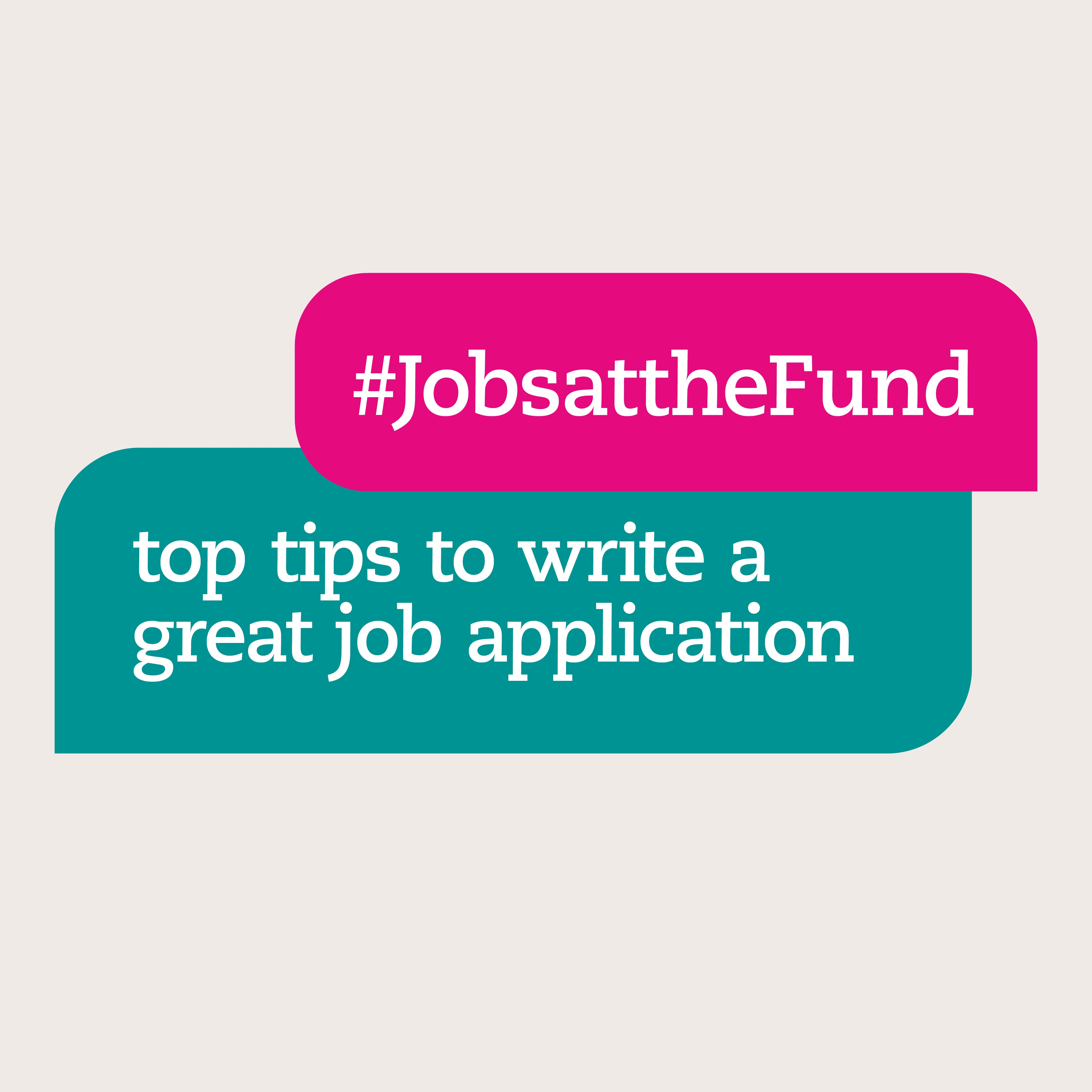 Top Tips to write a great job application